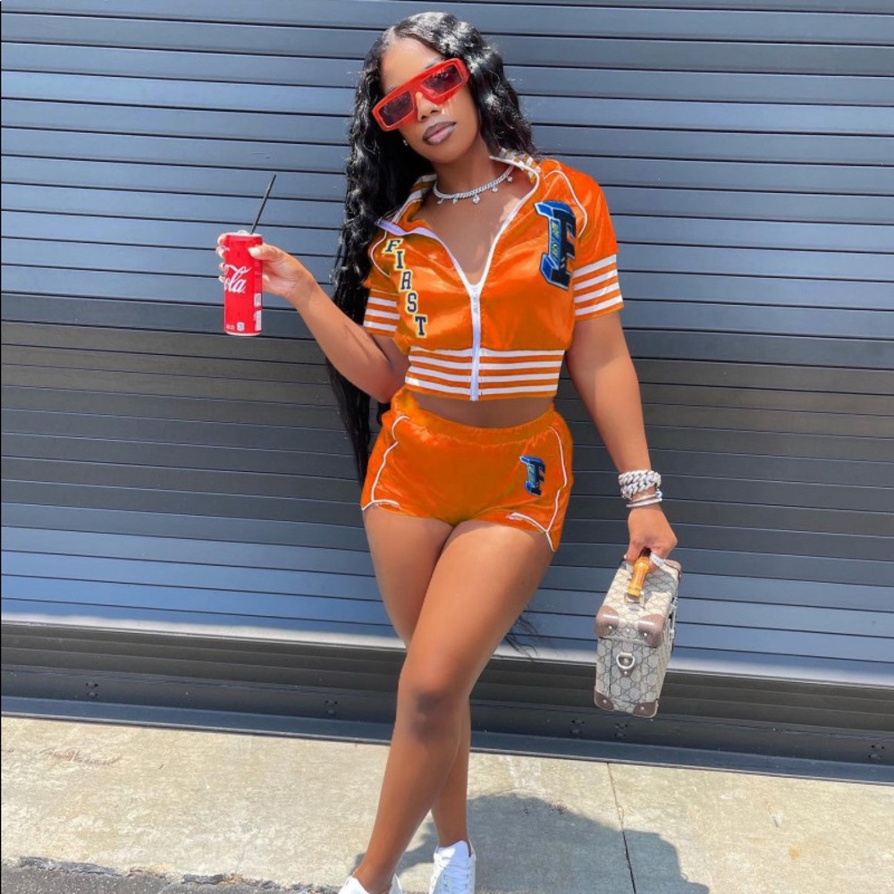 Baseball Jacket And Shorts Set